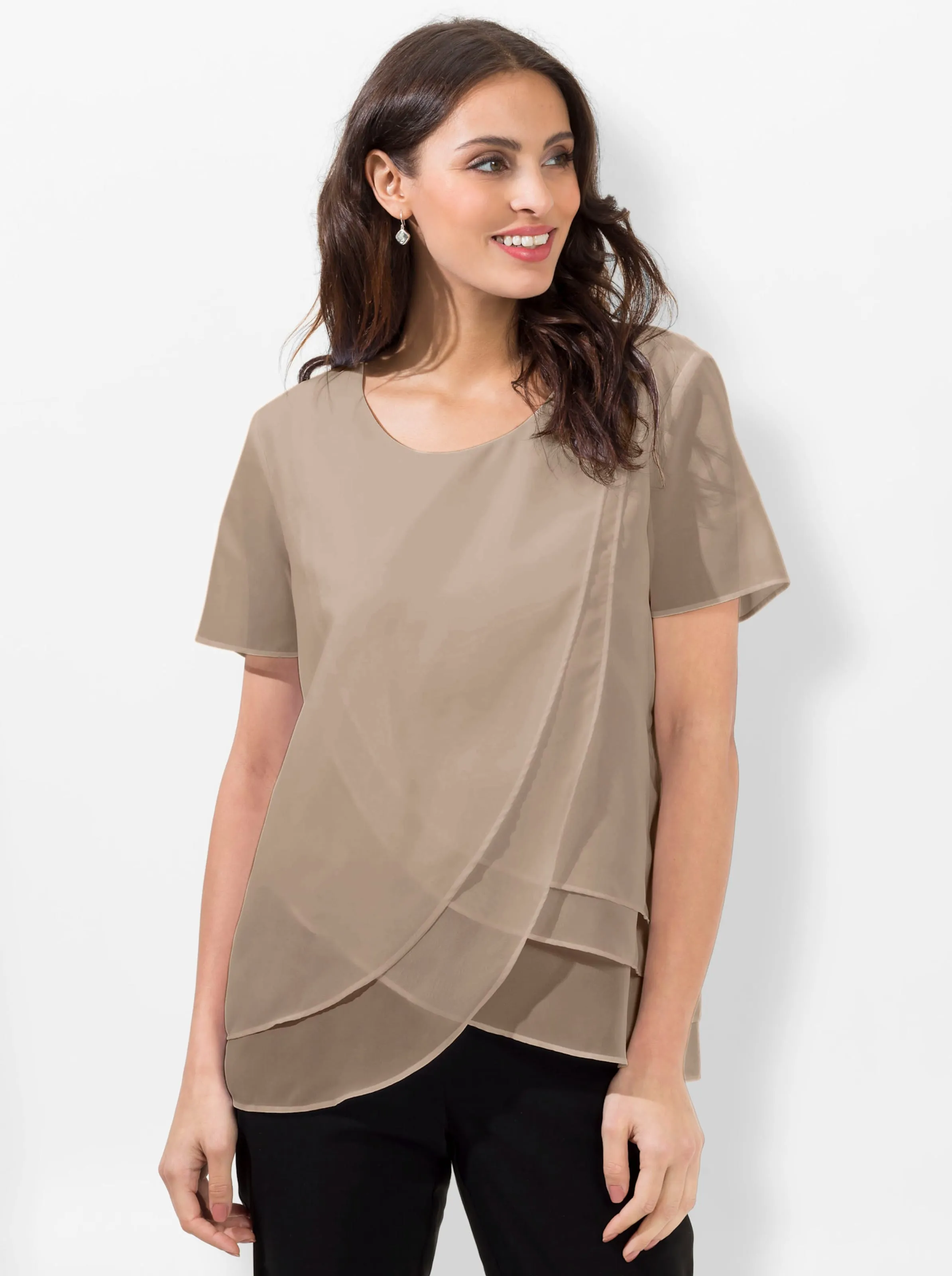 Georgette blouse met laagjes